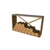 Range bûches profondeur 35 cm 79x139 rempli avec tranche de pierre
