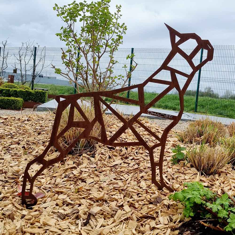 Silhouette de chien en acier Beagle Corten Art de la rouille Décoration de  jardin Mémorial pour animaux de compagnie Cadeau de jardin de printemps Mon  sauvetage en métal -  France