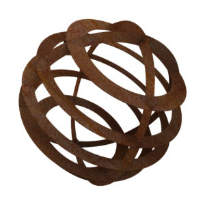 sphère corten mécanique